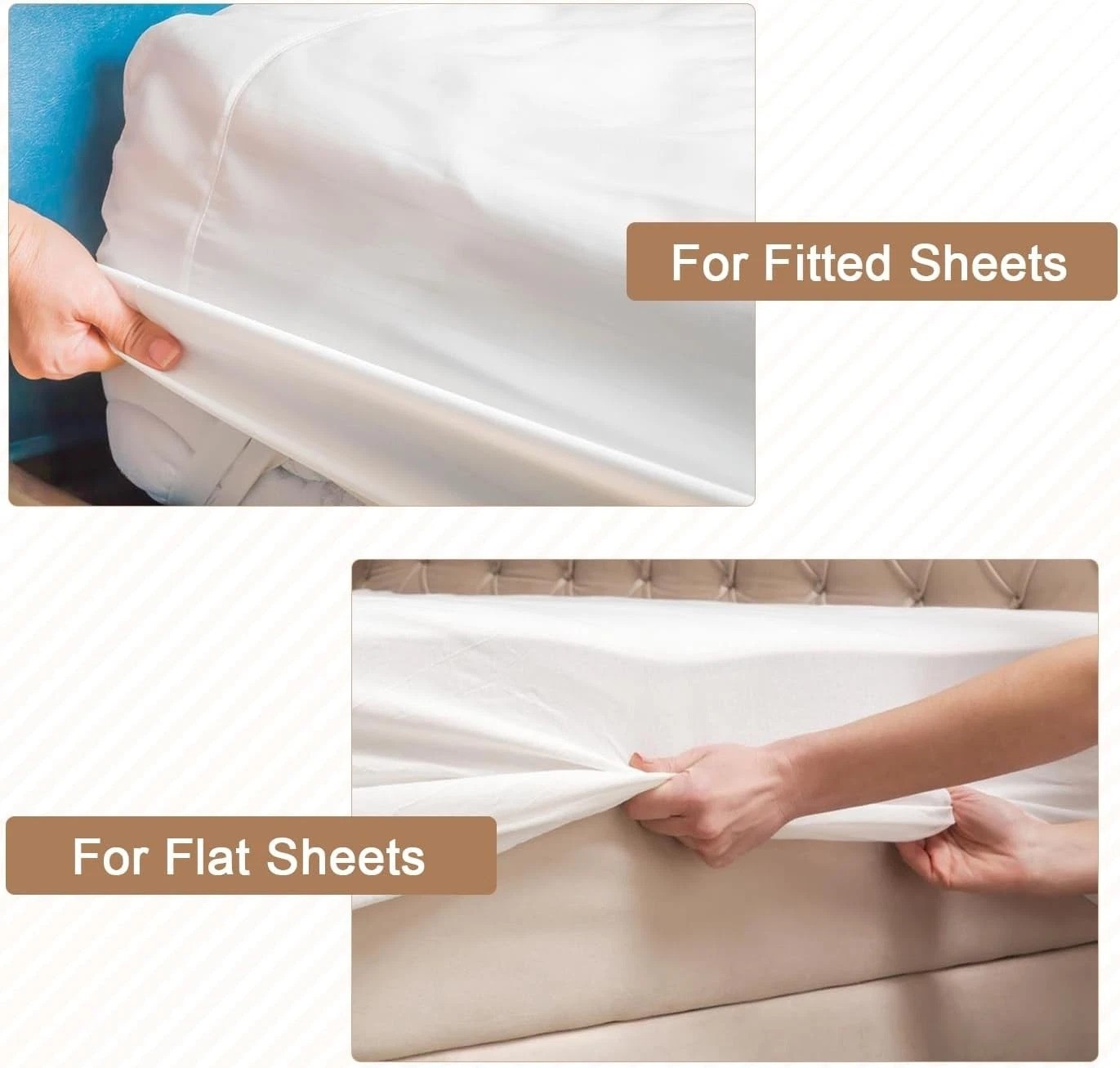 Mattress Lifter & Sheet Tucker Tool Set for Changing Sheets, Acacia Wood Matt…