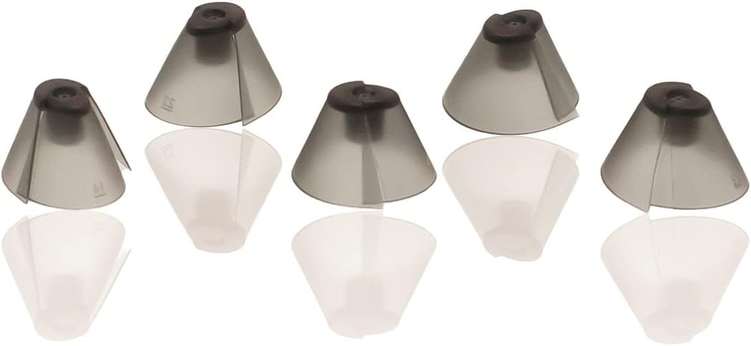 GN Resound Sure Fit Tulip Domes Pack of 5 Dark Gray BTE Hearing Aid Tips