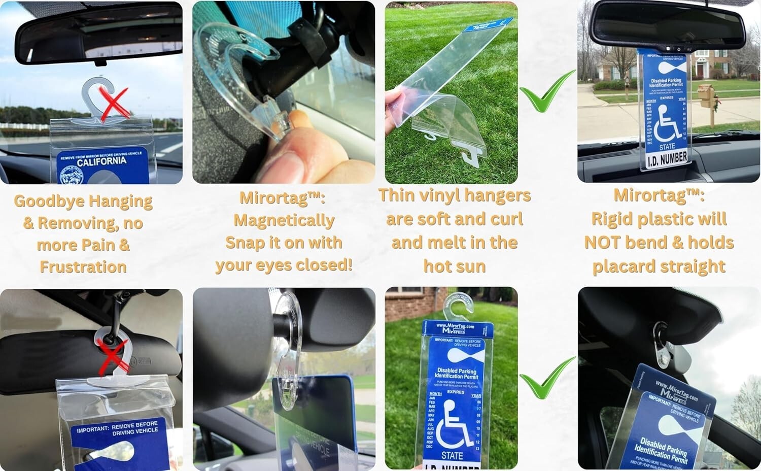 Handicap Parking Placard Holder, Magnetically Display & Put Away Your Disabled