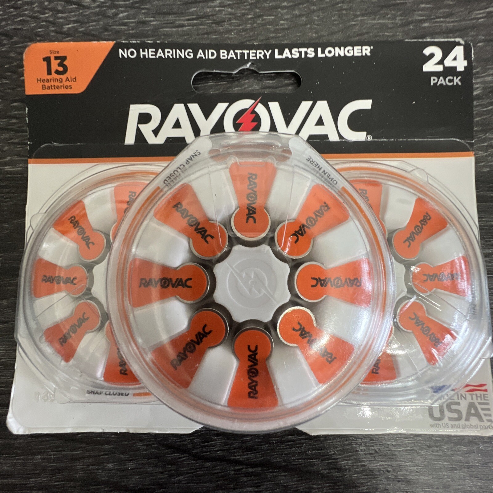Rayovac Size 13 Hearing Aid Battery – 24pk – Exp 2024 Or Later