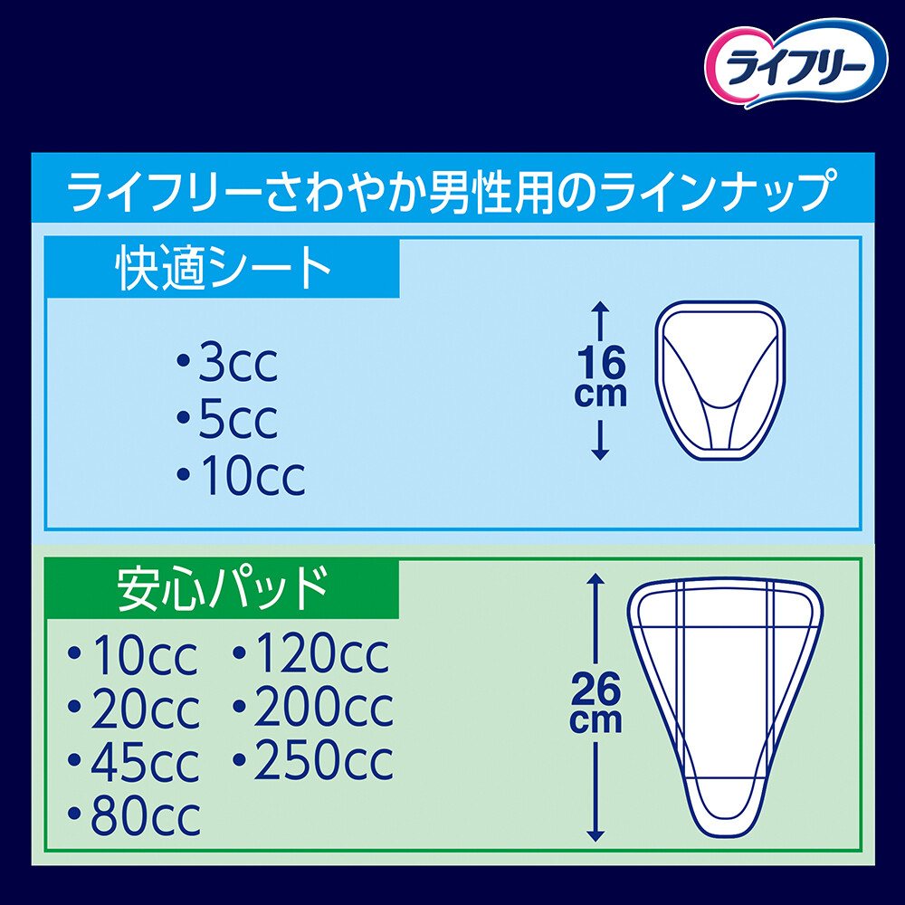 Unicharm [ Lifree Urine care pads for Men series 20-250cc ] Incontinence Pads