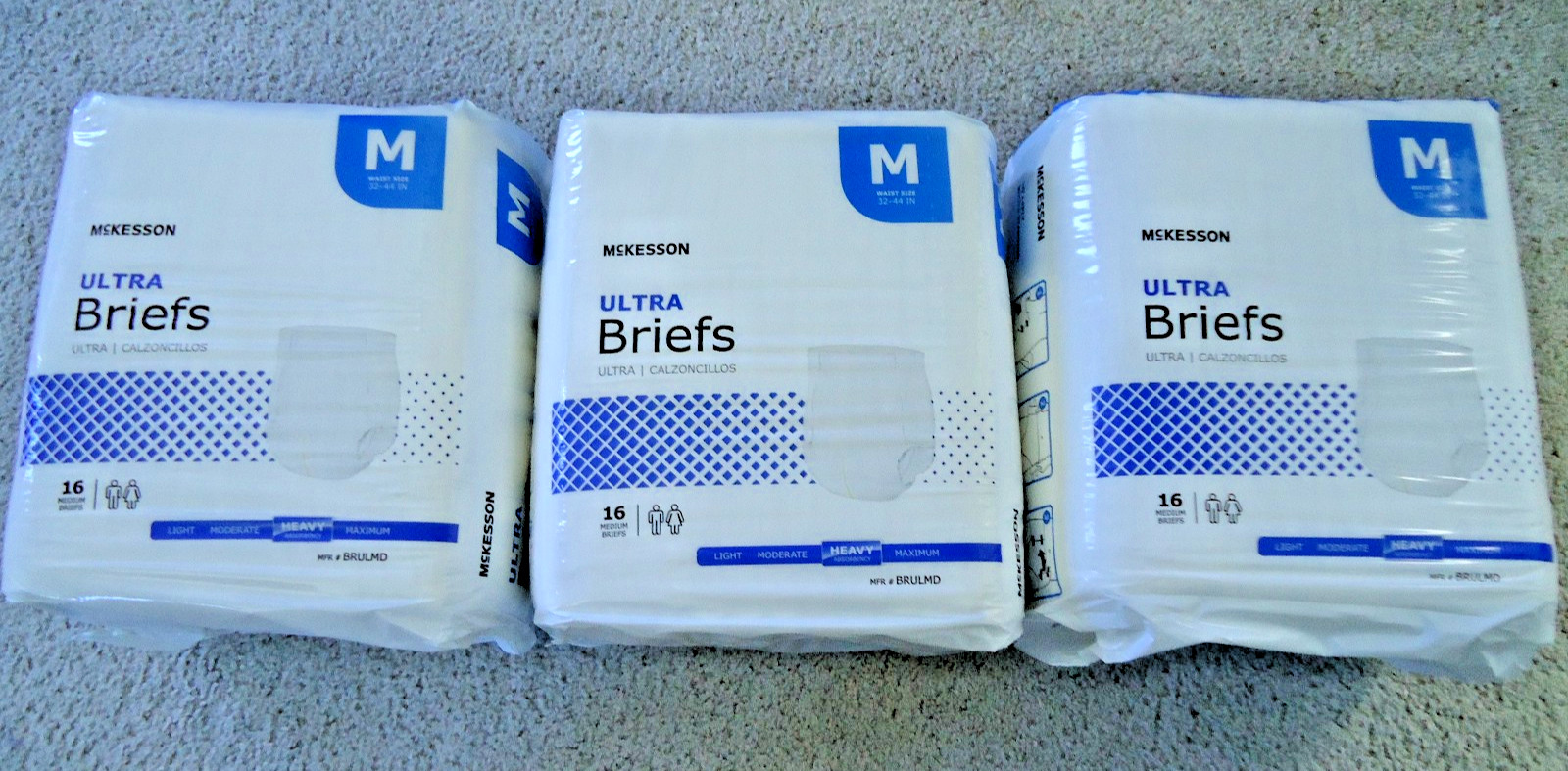 48 CT MCKESSON ULTRA BRIEFS MEDIUM 32″-44” INCONTINENCE HEAVY ABSORB FREE SHIP