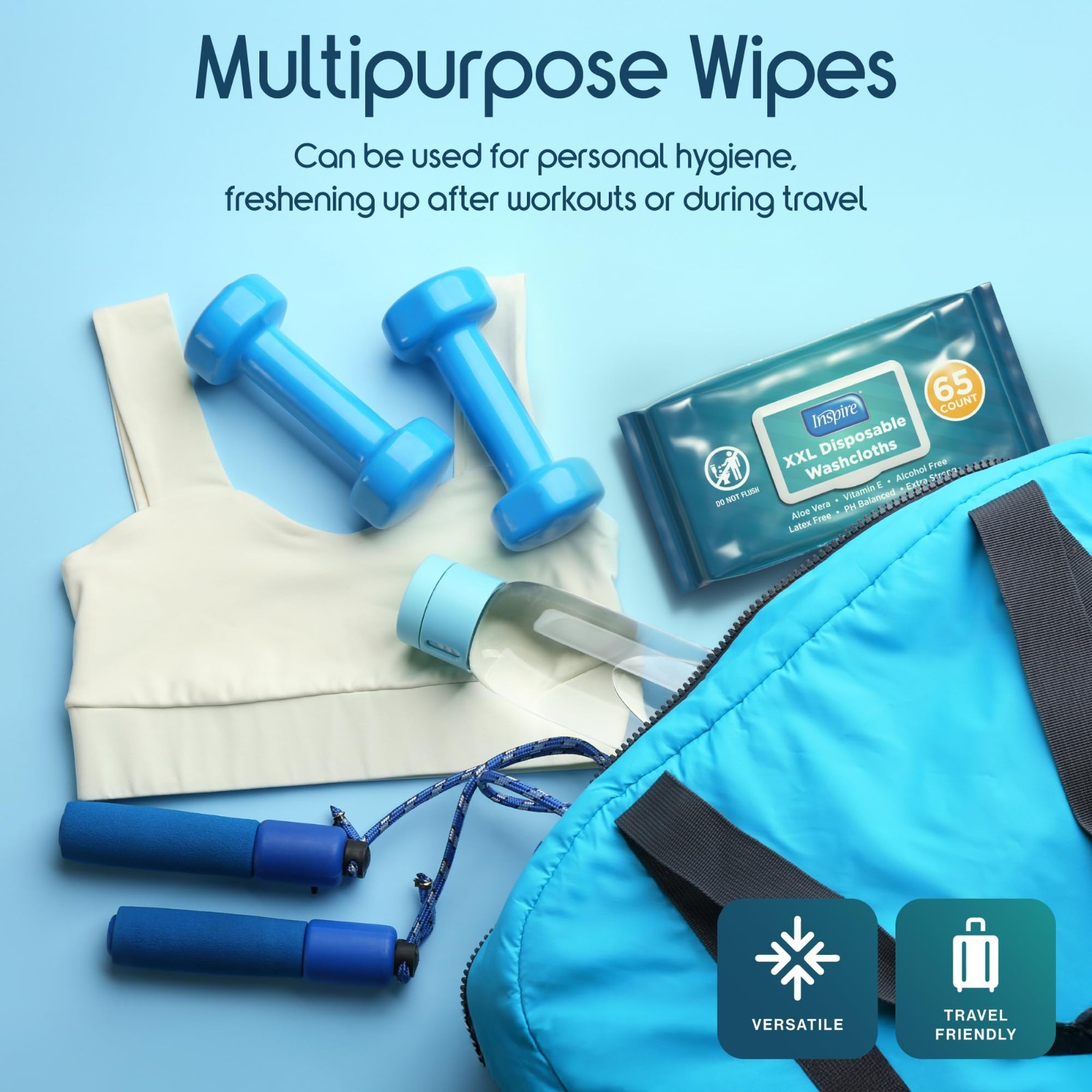 Adult Wet Wipes for Incontinence & Cleansing – 780 Count Wash Cloths 8″x13
