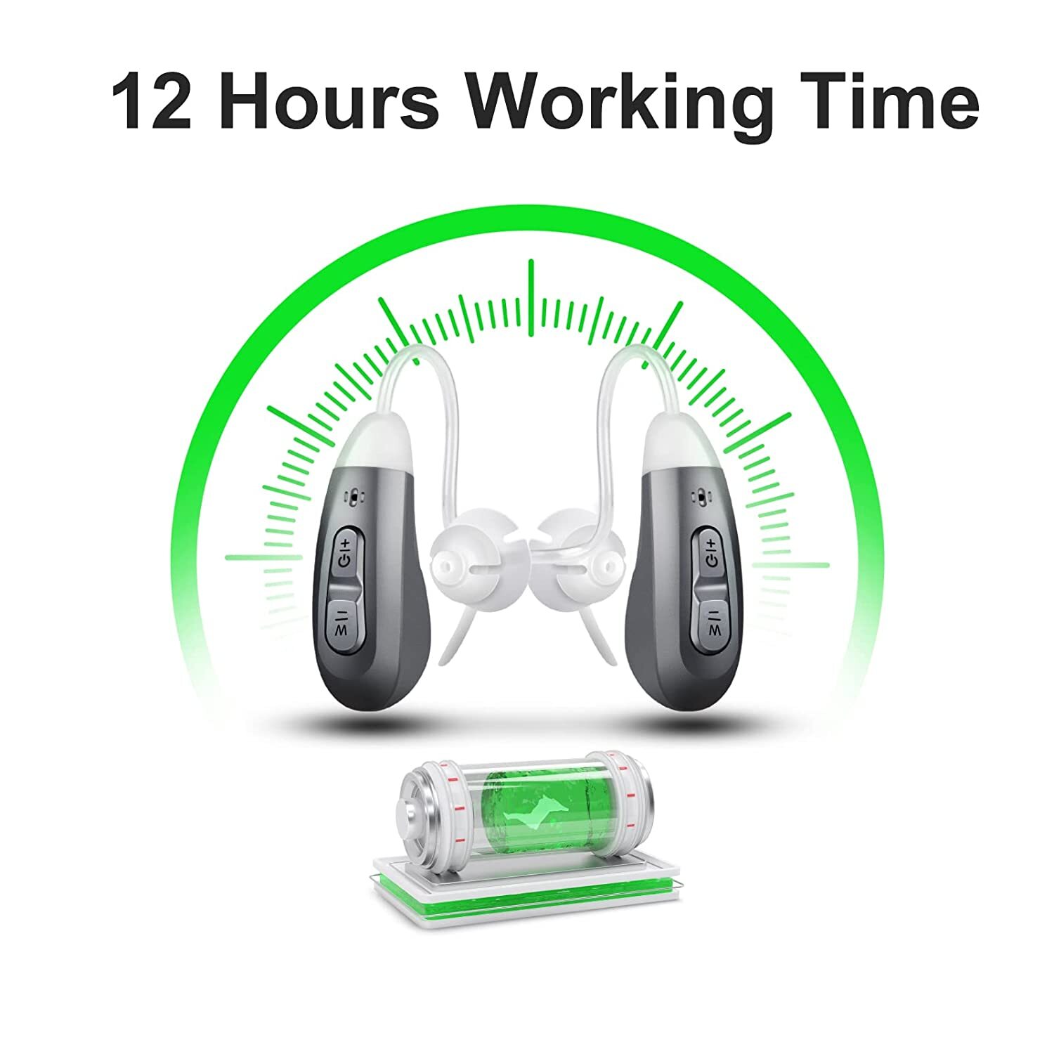 Rechargeable Hearing Aids Noise Reduction BTE Digital Hearing Amplifier USA