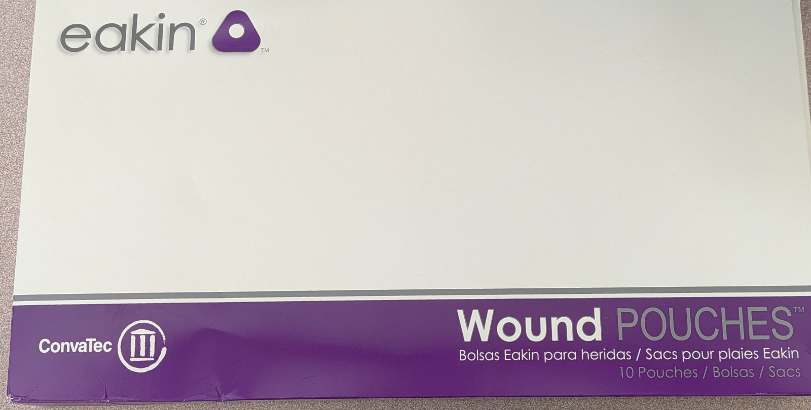 Convatec Eakin Wound Pouches 839262 6.9in x 4.3in /175mm x 110mm Box/10 pouches