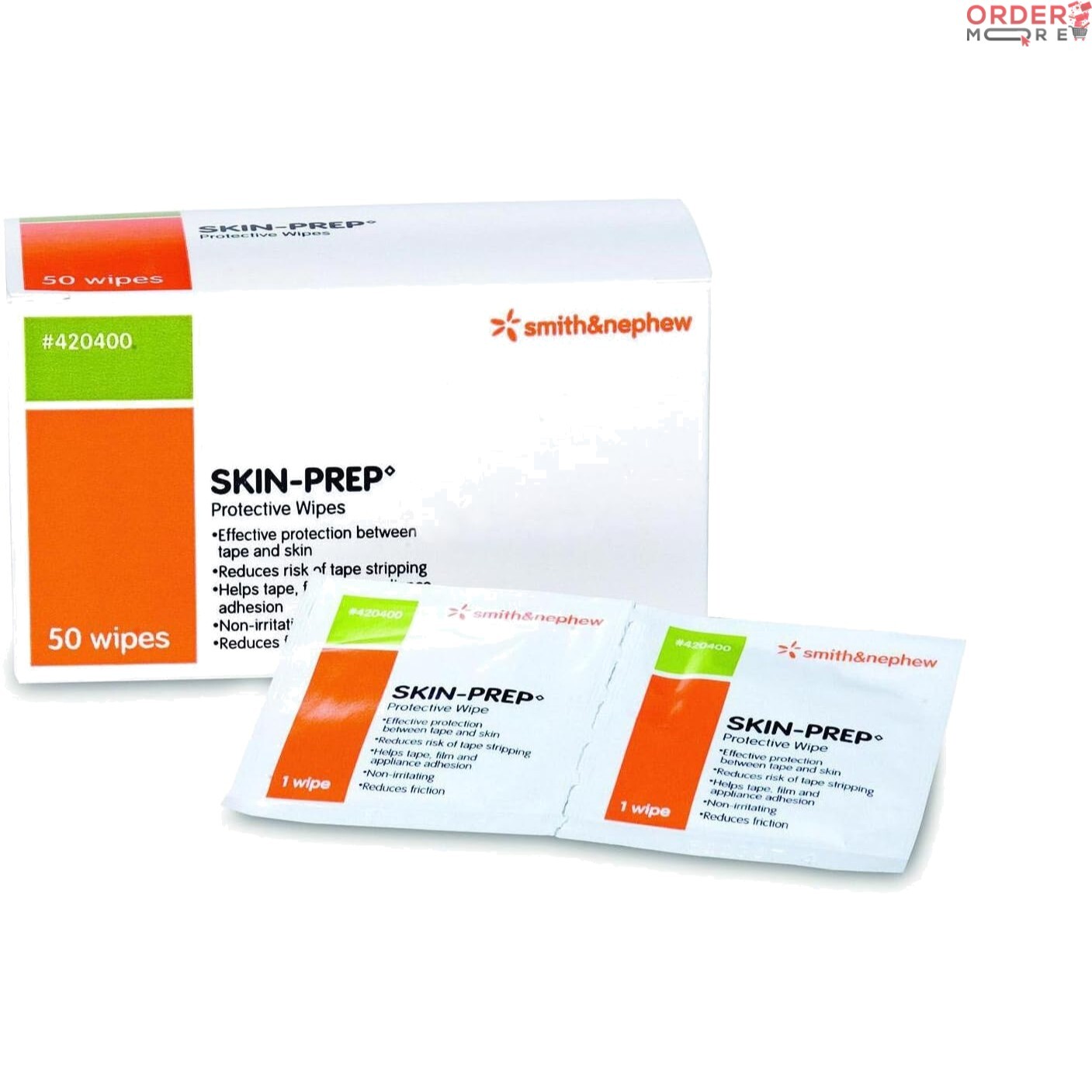 Skin-Prep Barrier Wipes – Easy Adhesive Removal for Sensitive Areas (50 Wipes)