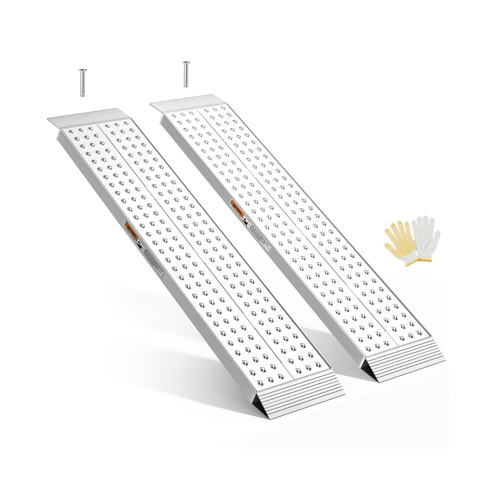 gardhom Aluminum Shed Ramp 55x11inch, 2PCS Riding Mower Ramps 3000lbs/Pair Ca…