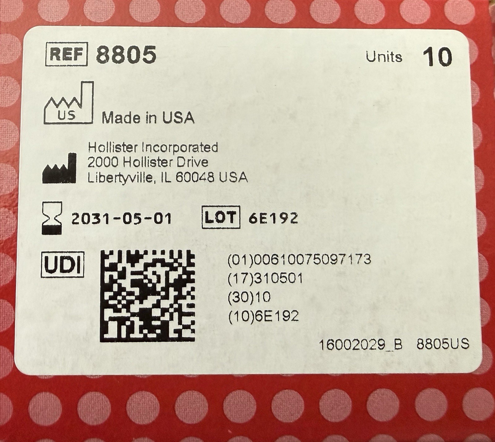 New HOLLISTER ADAPT (8805) 1 Box CeraRing Ostomy Barrier Ring – 10 PCs. Total