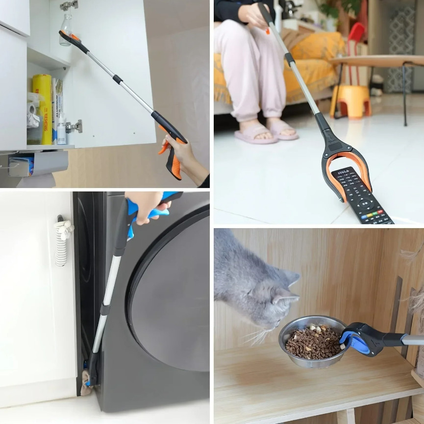 1pc 32in Garbage Picker Grabber Tool with 360° Rotating Clip – NEW