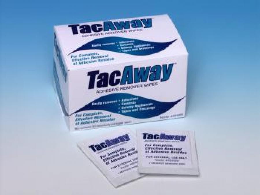 Tacaway Adhesive Remover Wipes Non-Acetone Hypoallergenic No Grease Per Pack