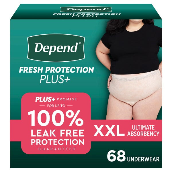 Depend Fresh Protection Plus Incontinence Underwear for Women Ultimate Absorbent