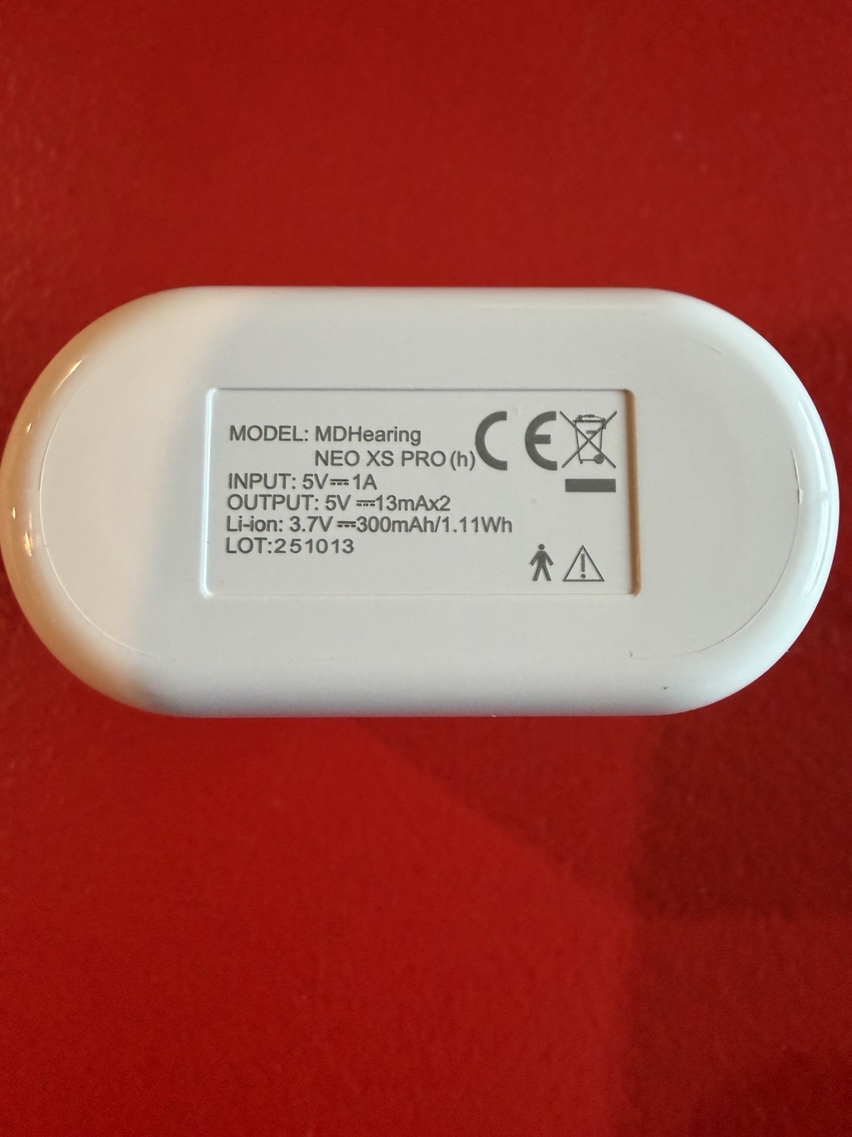 MDHearing NEO XS PRO Rechargeable OTC Hearing Aid